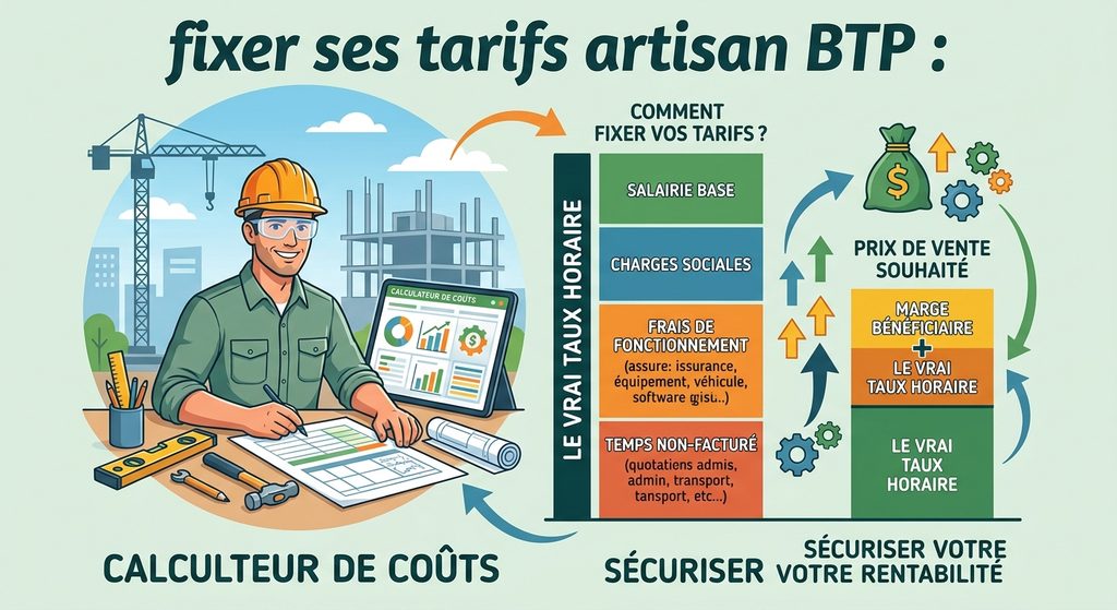 Fixer ses tarifs sans se brader : le calcul du vrai taux horaire artisan